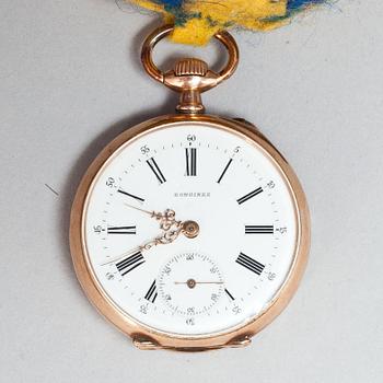 FICKUR, Longines 14k, I FICKURSSTÄLL flintgods.