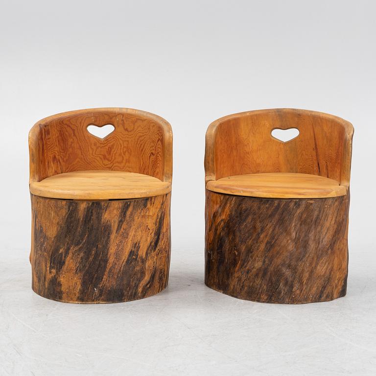A pair of mid 20th century chairs.