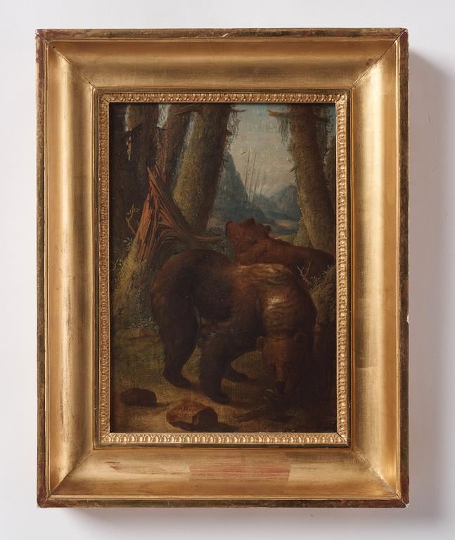 Johann Melchior Roos, Landskap med björnar/leoparder, ett par.