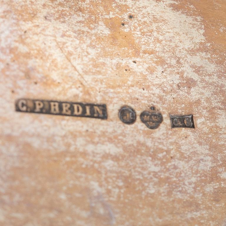 Claes Peter Hedin, tekanna, silver, empirestil, Jönköping 1894.