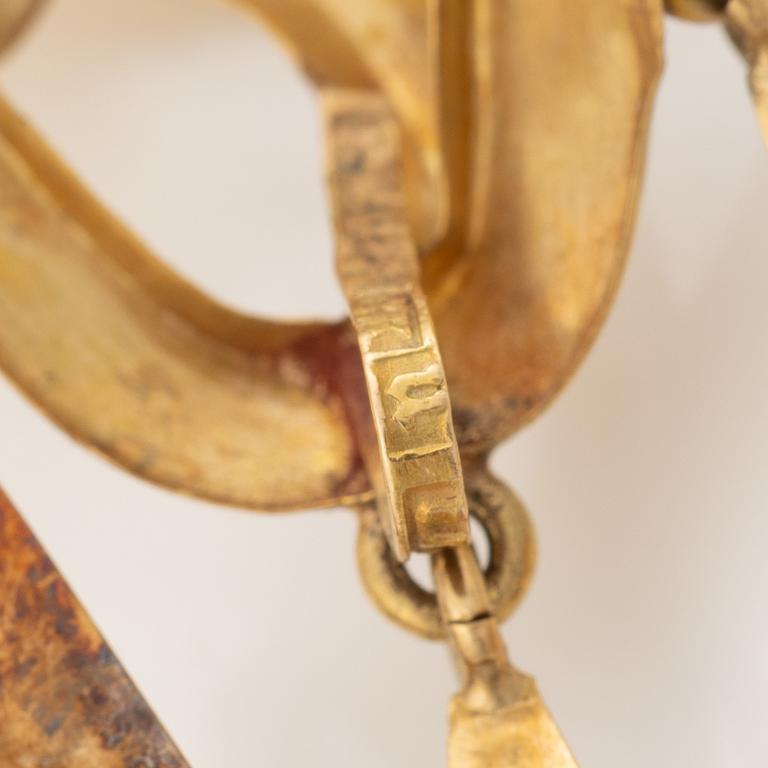 Brosch 18K guld, 1800-tal.