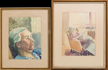 MAX WALTER SVANBERG, two signed water colours.