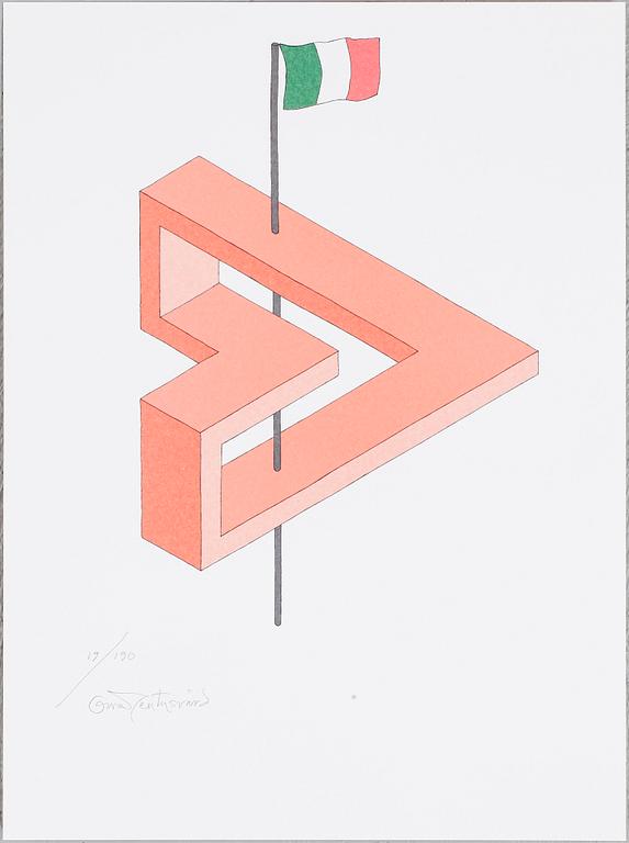 OSCAR REUTERSVÄRD. 15 st i mapp " European Impossible Figures " signerade och numrerade 19/90.