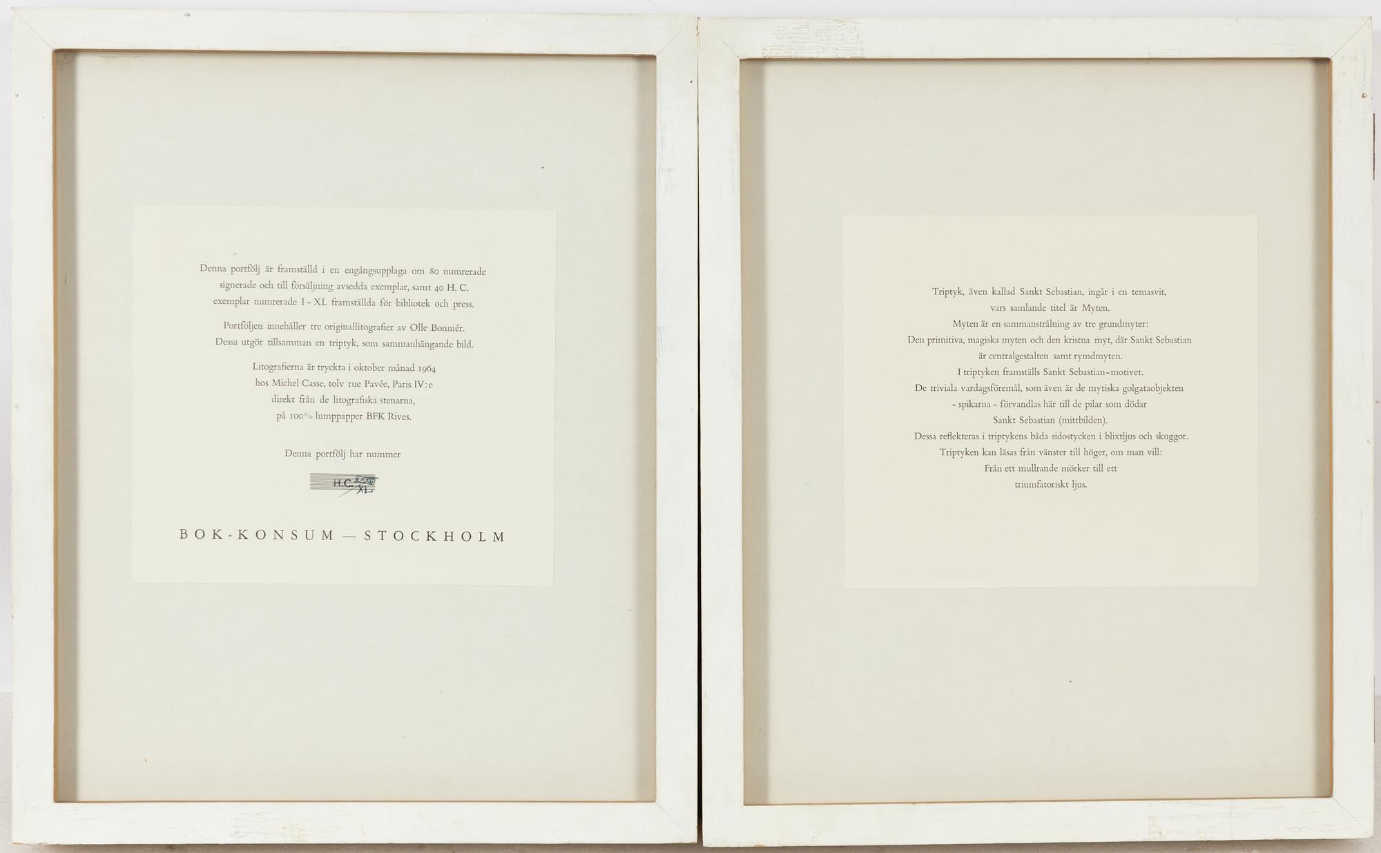 Olle Bonniér, "Triptyk" / "Sankt Sebastian".