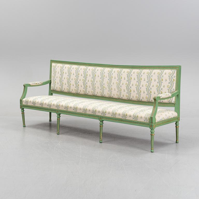 A late gustavian provincial sofa, circa 1800.