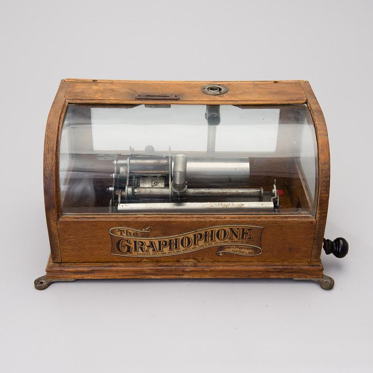 GRAMMOFON, Columbia Graphophone type BS, omkring 1900.