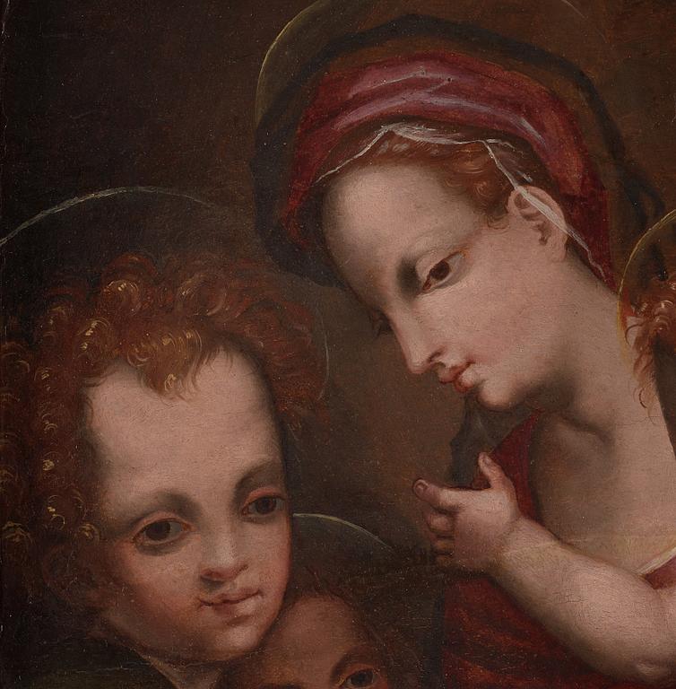 Andrea del Sarto Follower of, ANDREA DEL SARTO, Follower of, 16/17th Century, oil on panel. The Madonna with the child.