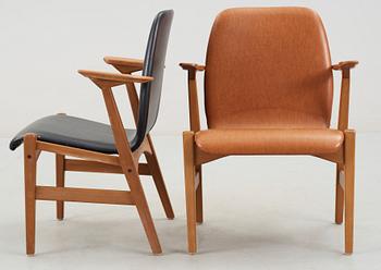 FÅTÖLJER, 2 st, Svegårds, Markaryd, 1950/60-tal.