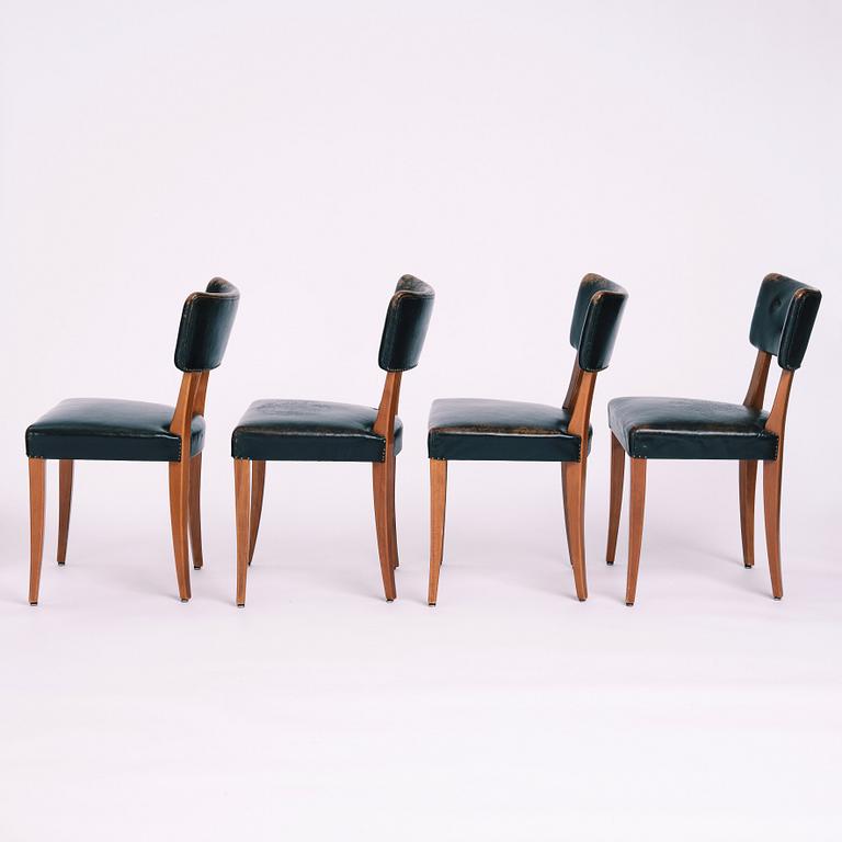 Axel Einar Hjorth, a set of four chairs, model "Sonja", Nordiska Kompaniet 1930s.