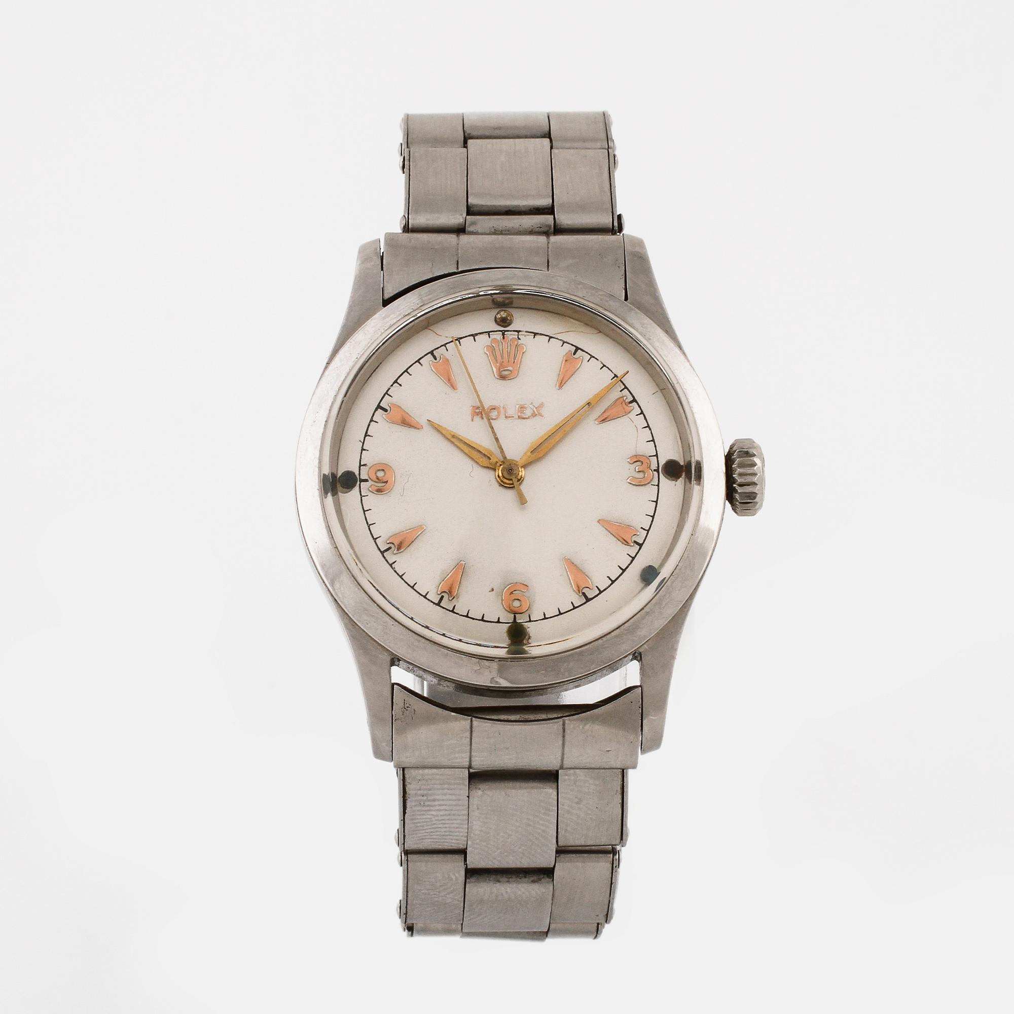 ROLEX, Oyster, Chronometer, s.k ""Big Bubbleback transitional", armbandsur, 33,5 mm.