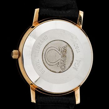 ARMBANDSUR, herr, Omega, Quartz. doublé/stål, 1980-tal.