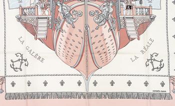 Hermès, scarf, "Vue du Carosse de la Galère La Réale".