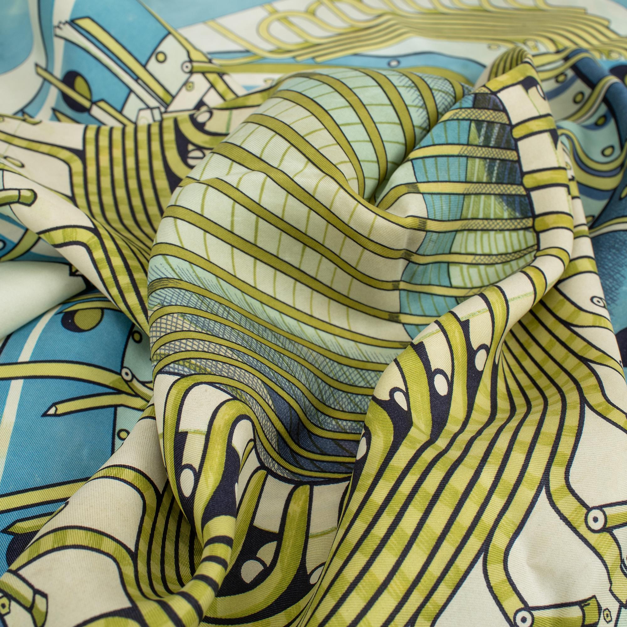 Hermès, two silk scarves, "Alternateur" & "Palefroi".