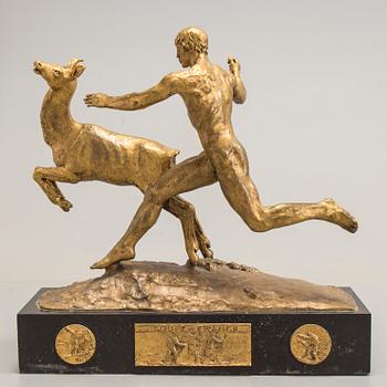 A Paul Landowski bronze sculpture signed Landowski and dated 1922.