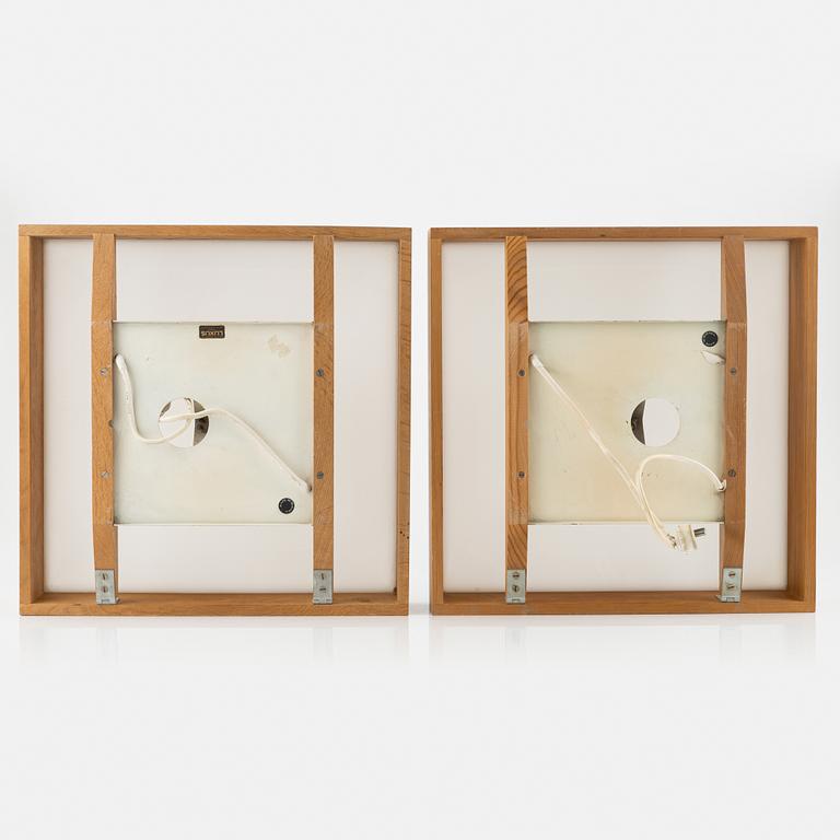 Uno & Östen Christiansson, a pair of wall lamps/ceiling lamps, Luxus, 1960's.