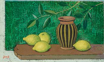 51. Greta Gerell, "Randig kruka och citroner" (Striped Pot and Lemons).