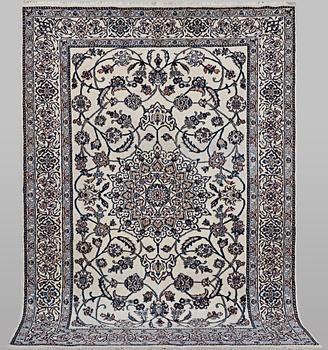 A carpet, Nain, part silk, 9 laa, ca 290 x 196 cm.