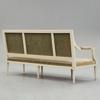 A Gustavian sofa by Johan Lindgren (master in Stockholm 1770-1800).