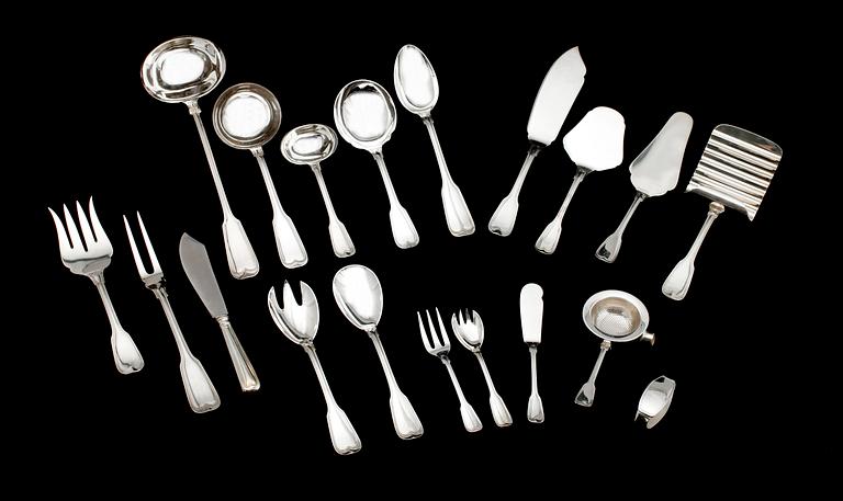 BESTICK, 193 delar, sterlingsilver, Koch & Bergfeld, Tyskland, 1900-tal. Vikt med knivblad ca 9916 g.