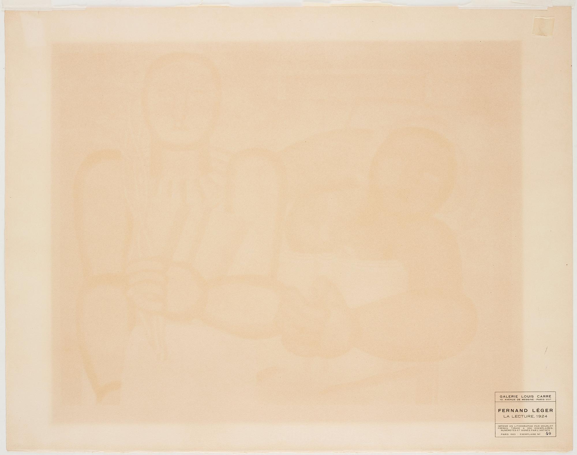 Fernand Léger After, "La Lecture".