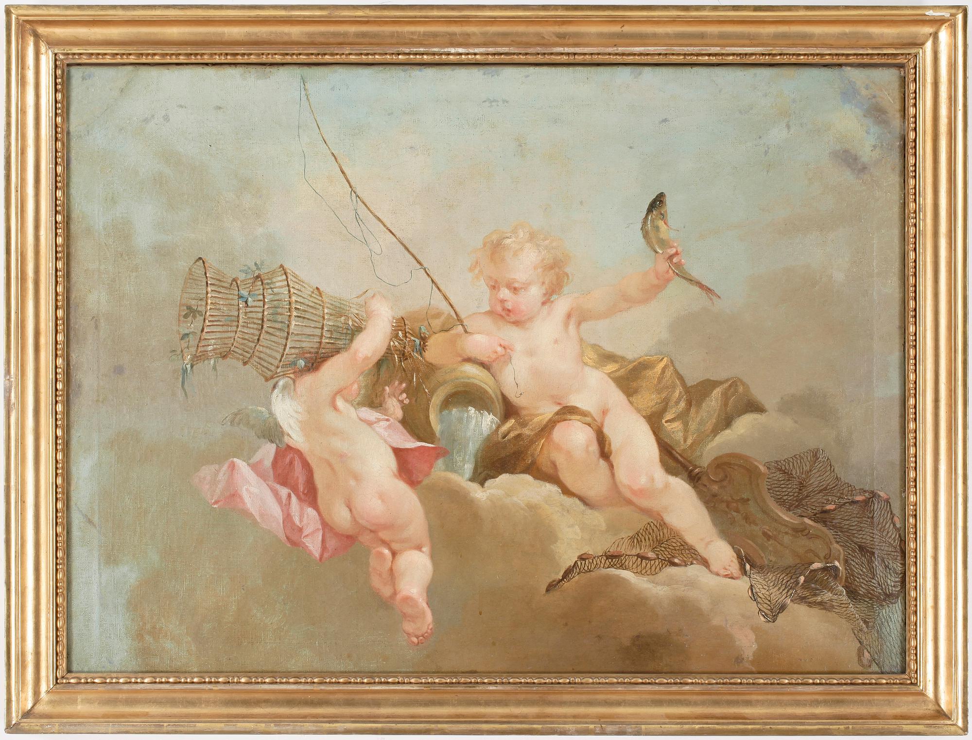 OKÄND KONSTNÄR, olja på duk, ej signerad, 1700-tal.