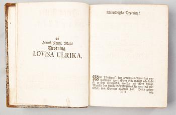 SVEN LAGERBRING, Swea Rikes Historia ifrån de äldsta tider til de närwarande, I-IV, Stockholm 1769-83.