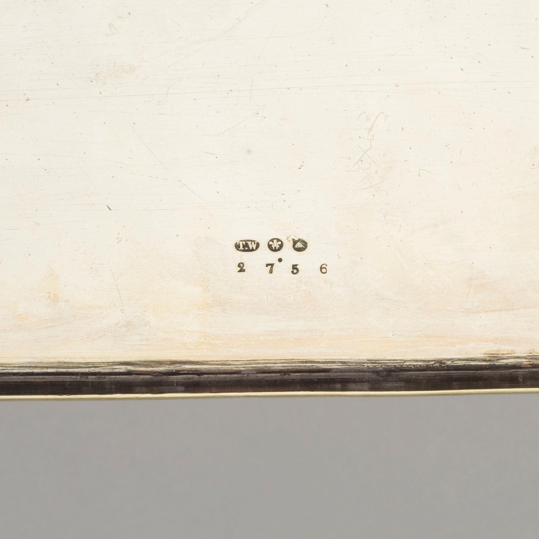 BRICKA, pläter, Thomas White, Sheffield, 1800-talets andra hälft.