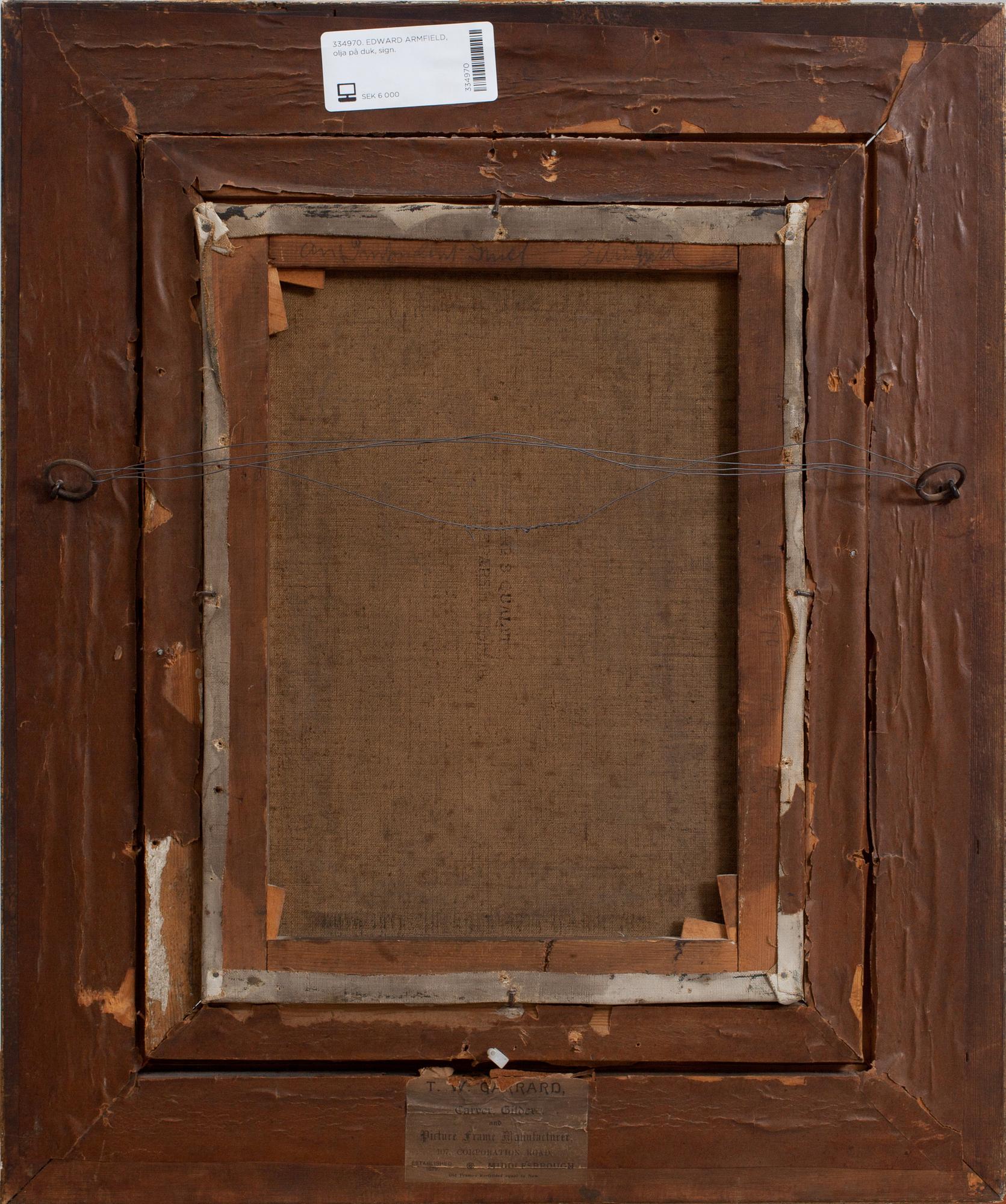 EDWARD ARMFIELD, olja på duk, sign.