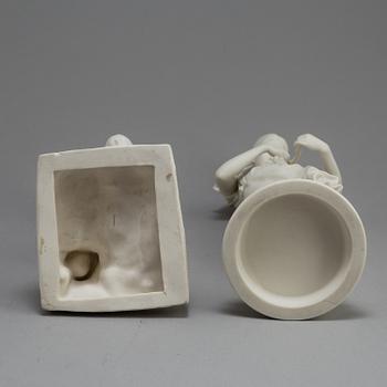 TWO PARIAN FIGURES, Gustafsberg ca 1900.