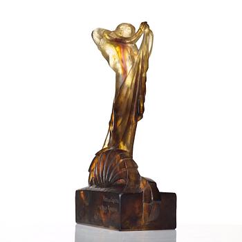 Marcel André Bouraine, a pâte de cristal "Danseuse" sculpture, Gabriel Argy-Rousseau, France ca 1928.