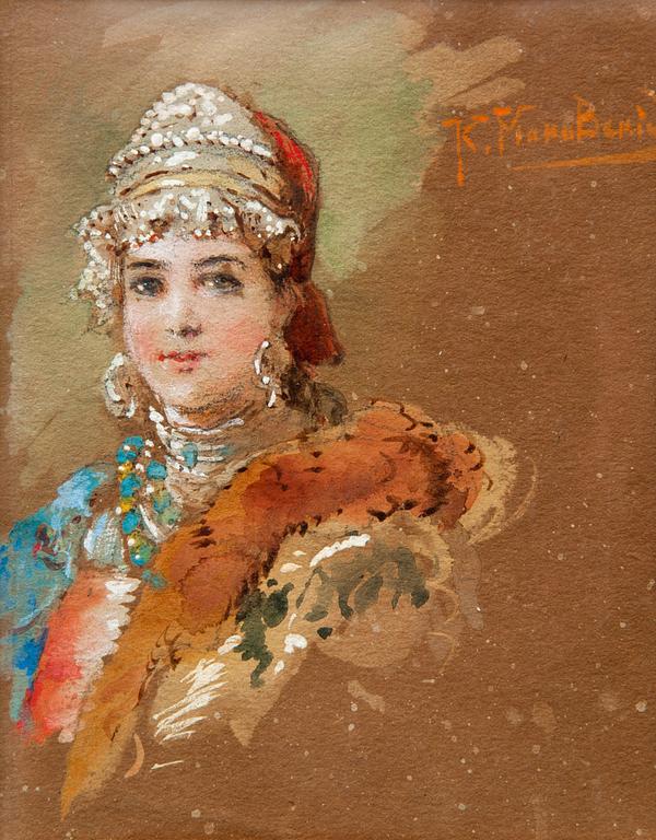 Konstantin Egorovich Makowski, SKETCH FOR A POSTCARD.