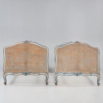 Two headboards and two bedfeet, Louis XV 18th century.