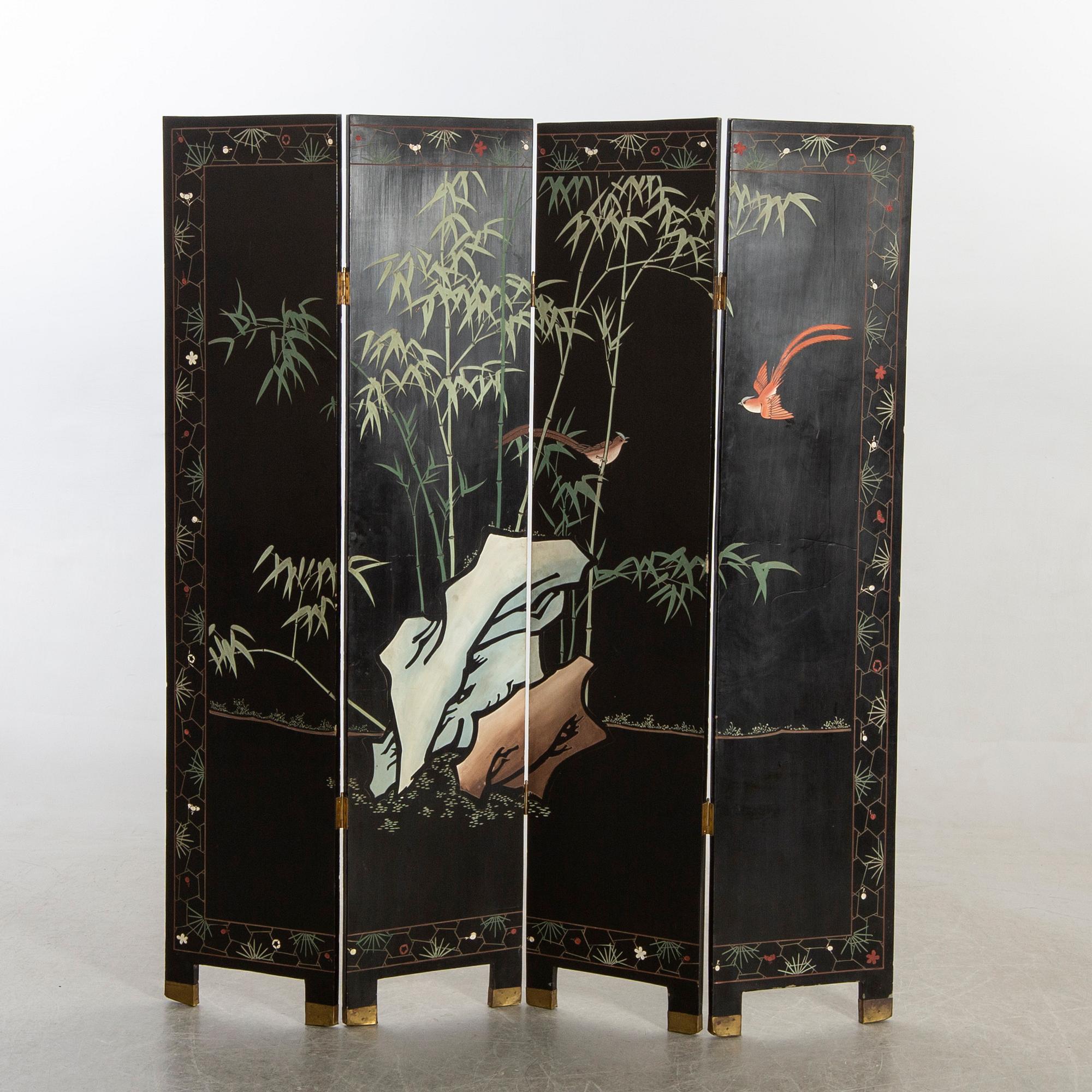 A Japanese folding screen later part of the 20th century.