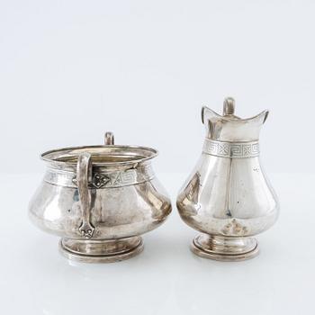 Jug and bowl, silver, Tostrup Norway.