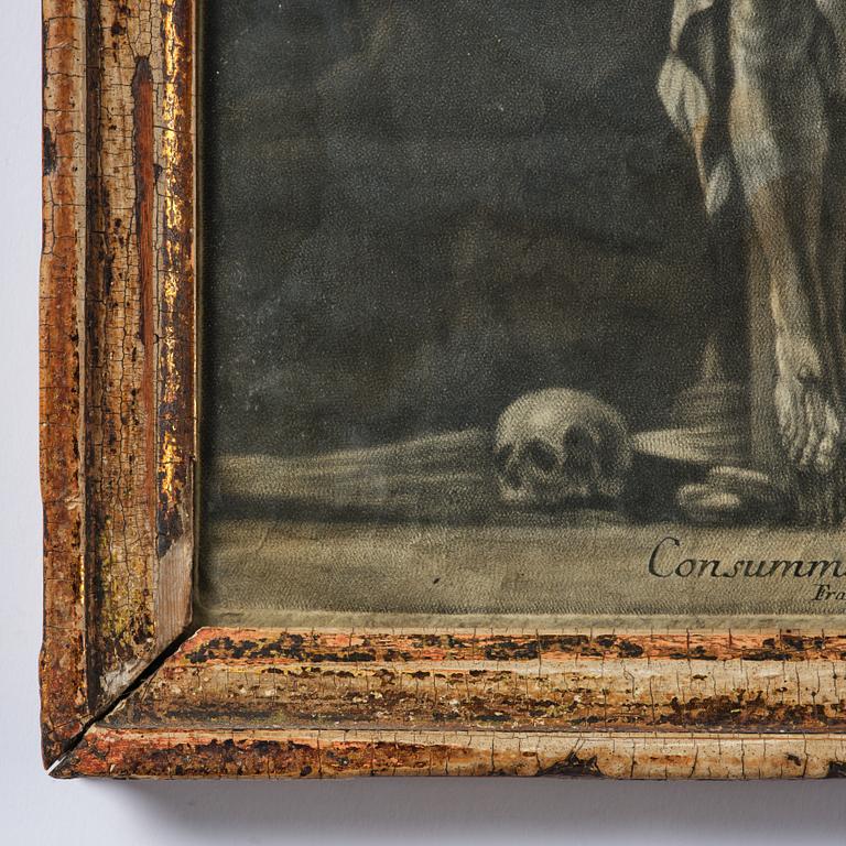 A Gustavian giltwood frame, late 18th century.