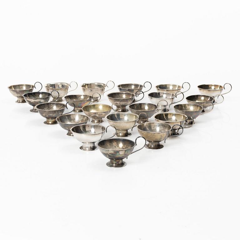 Punschmuggar, 21 st, silver, bl a Emma Johanssons Guldsmedsaffär, Arvidsjaur 1926.