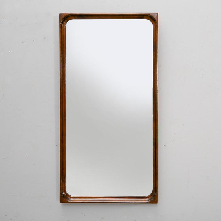 A 1940/50s  walnut mirror.