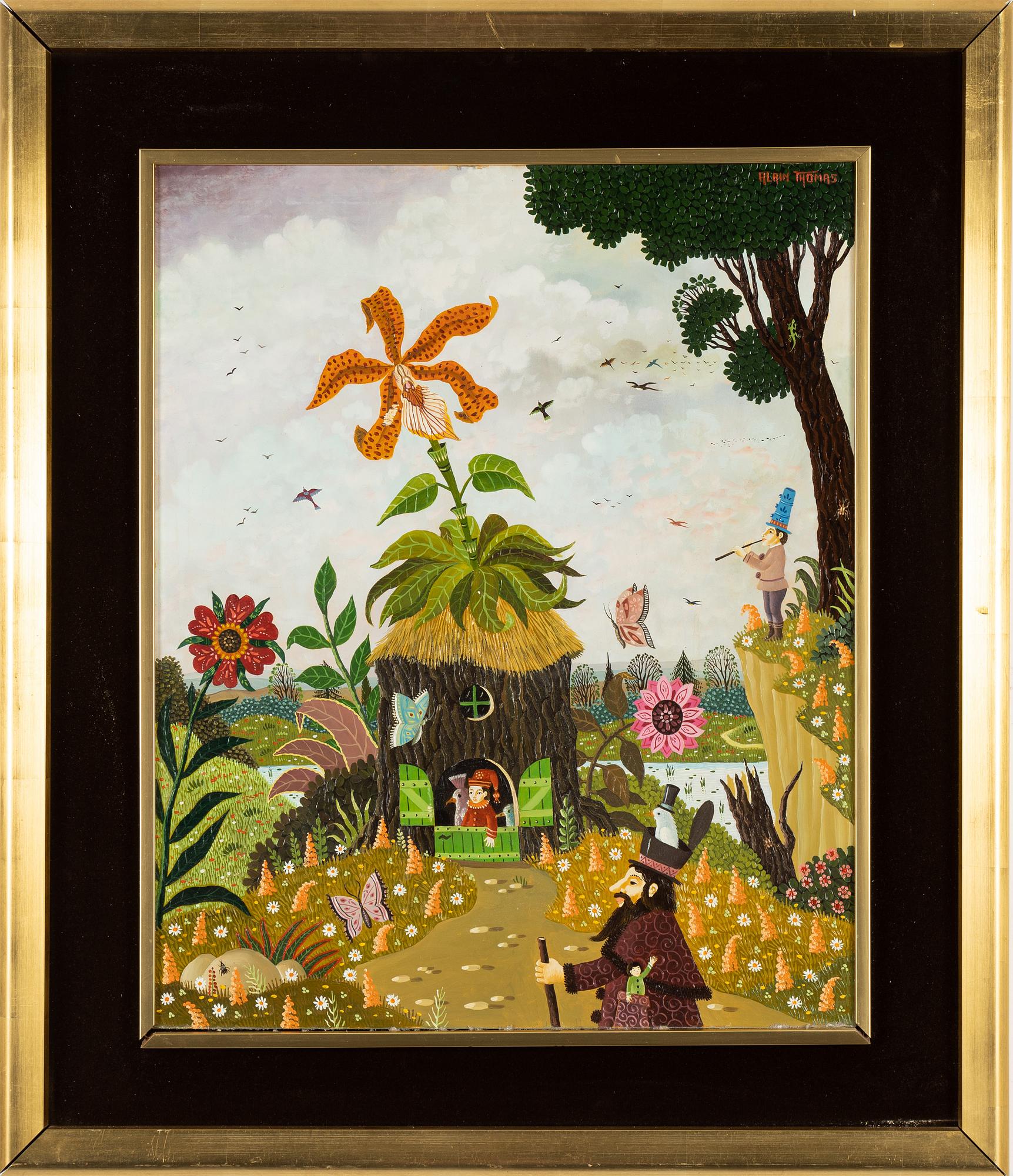 Alain Thomas, oil on panel, signed.