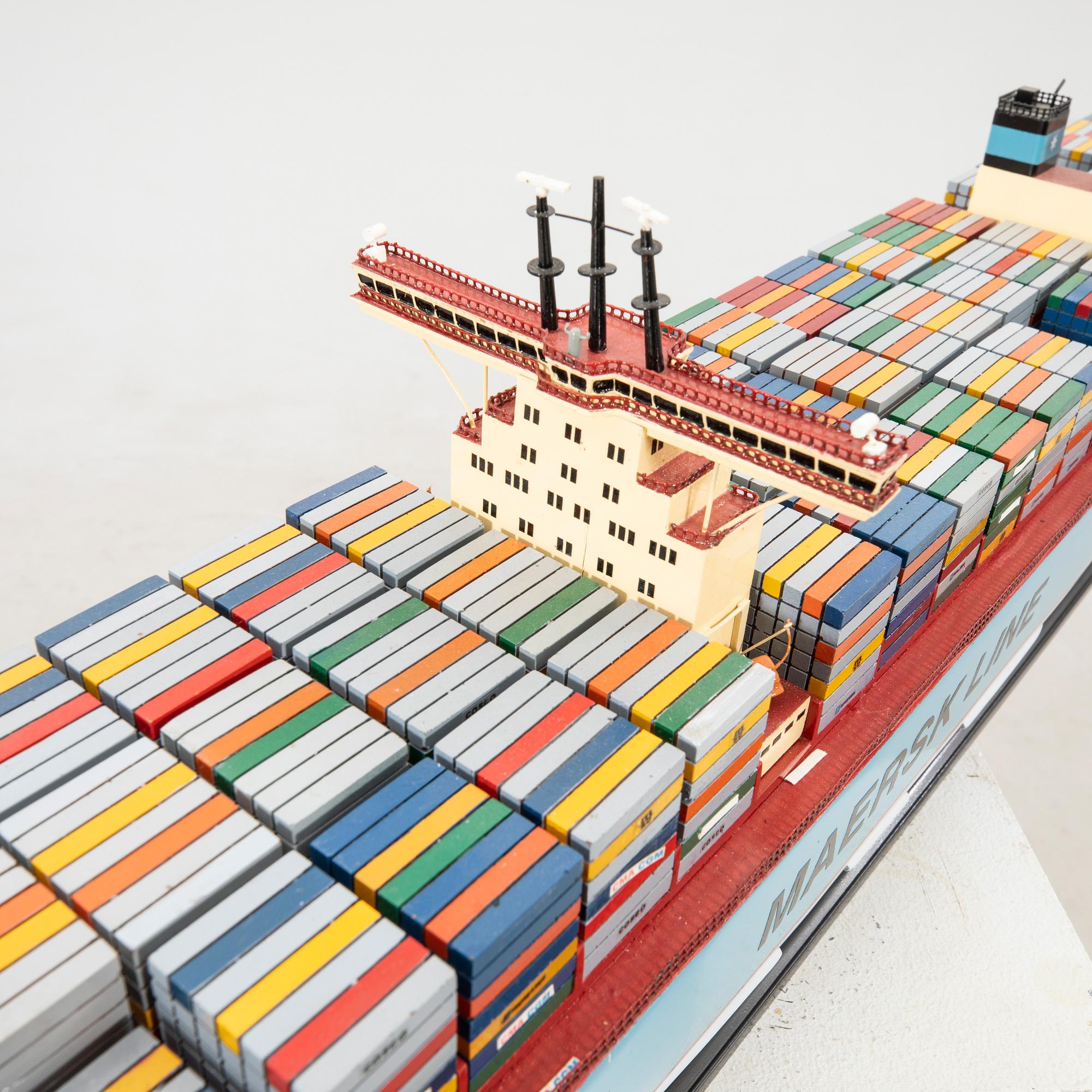 Boat model Maersk Line "Triple E" late 20th century.