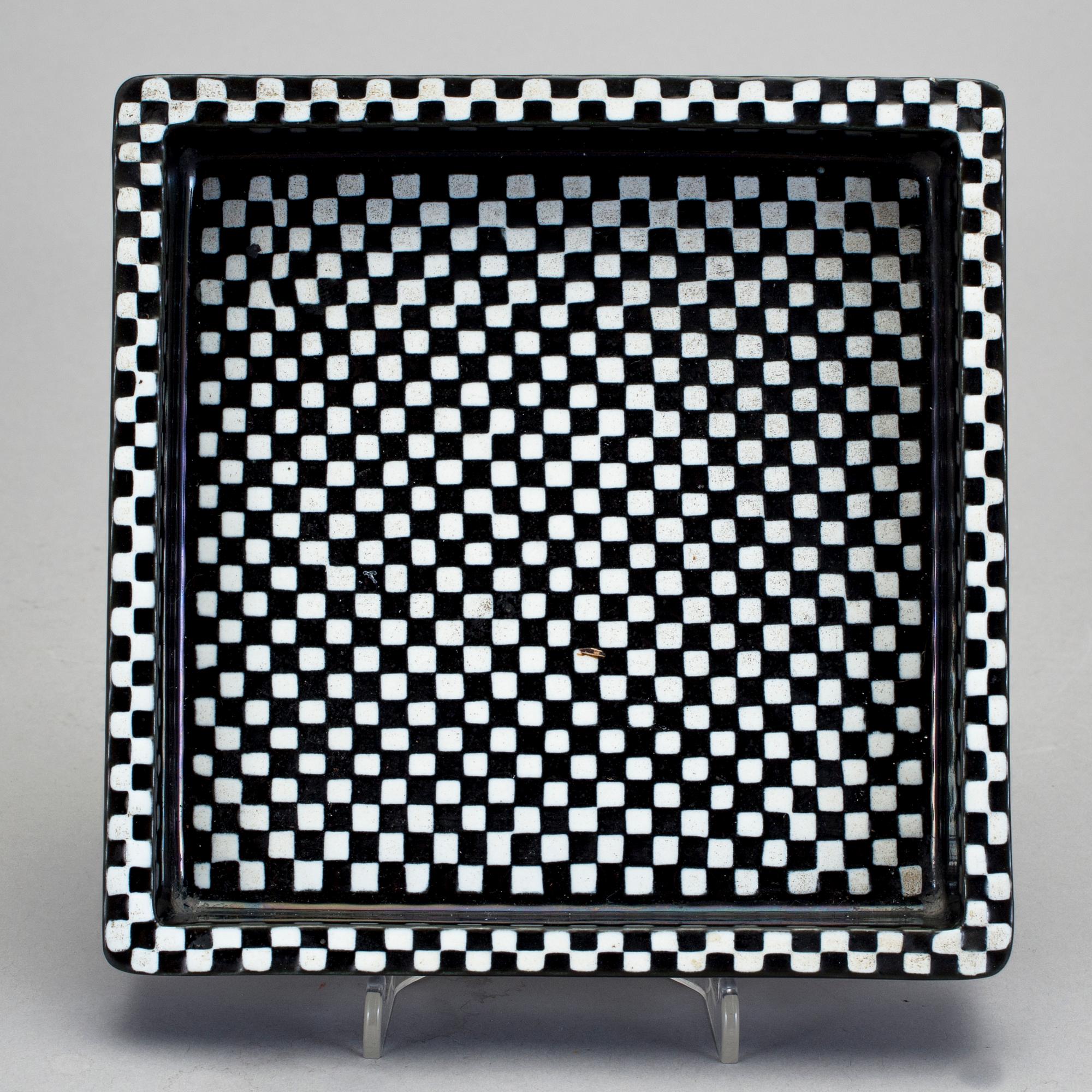 ASKFAT, stengods. "Domino", Stig Lindberg, Gustavsberg, 1900-talets mitt.