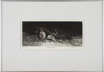 RIITTA YLINEN, etsning, signerad och daterad -86, numrerad tpl'a 28/50.