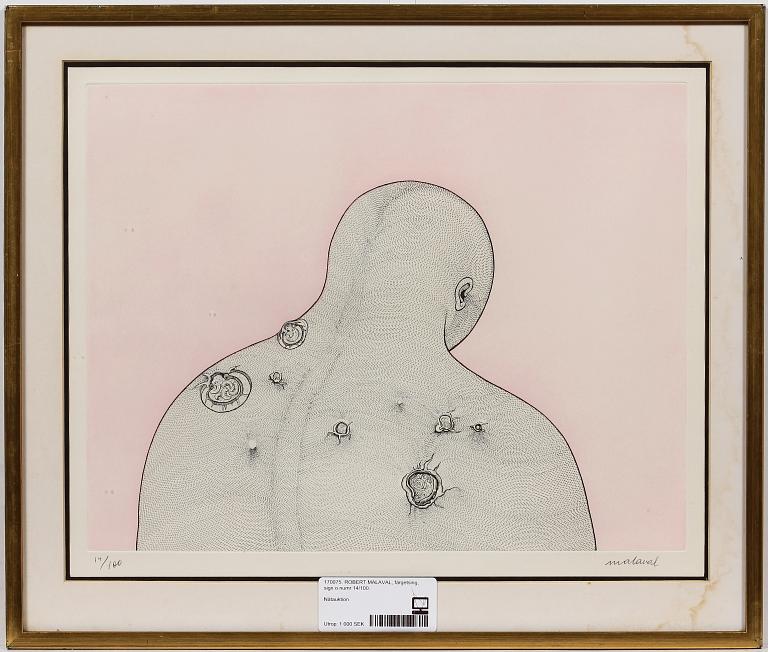 ROBERT MALAVAL, färgetsing, sign o numr 14/100.