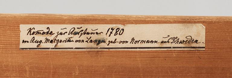 BYRÅ, av Gustaf Foltiern (mästare i Stockholm 1771-1804) , ej signerad. Gustaviansk.