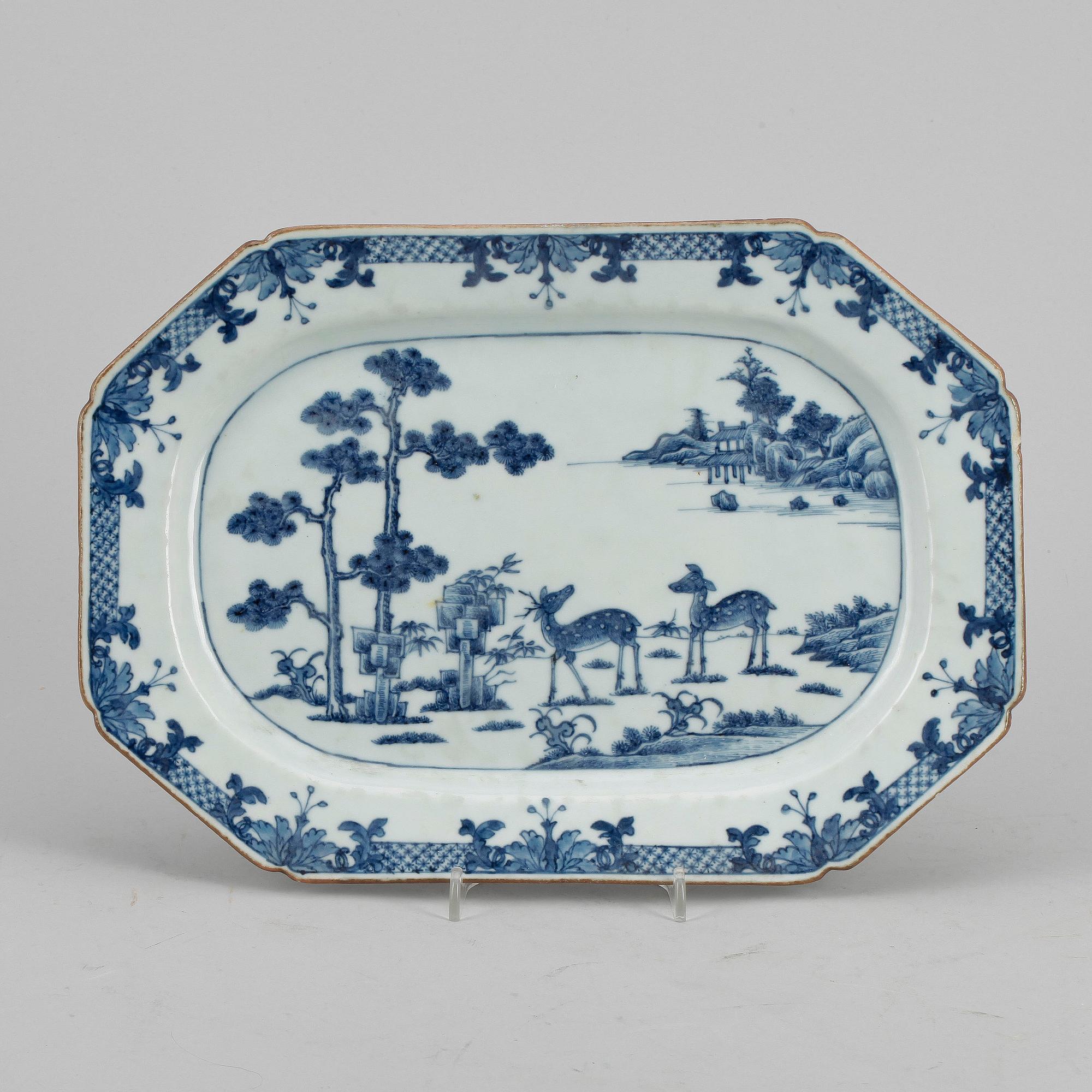 STEKFAT, porslin, Kina, Qing dynastin, Qinalong (1735-96).