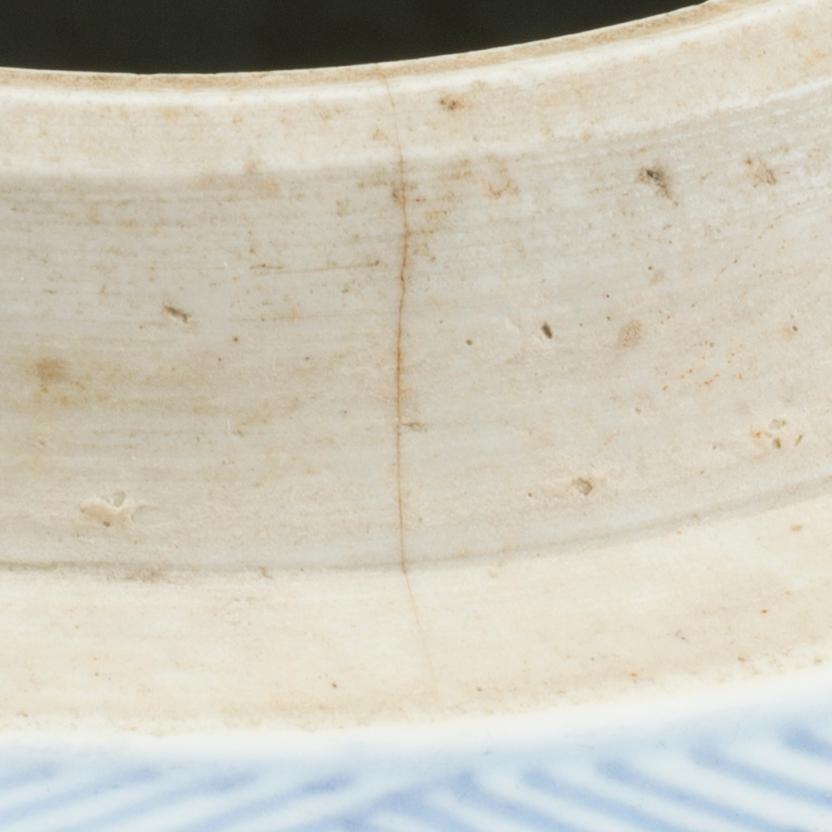 A porcelain jar from the 18th century China.