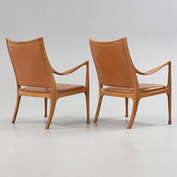 A pair of Hans Asplund armchairs, Nordiska Kompaniet, Sweden 1955.