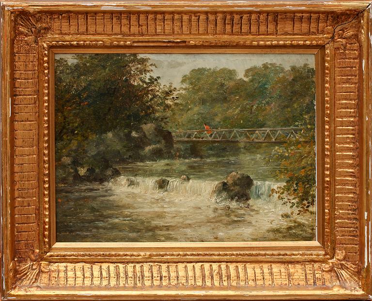 OKÄND KONSTNÄR, olja på pannå, sign EM Edmond, 1800/1900-tal.