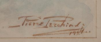 PIERRE PETROVITCH PERCHINE, akvarell, signerad och daterad 1924.