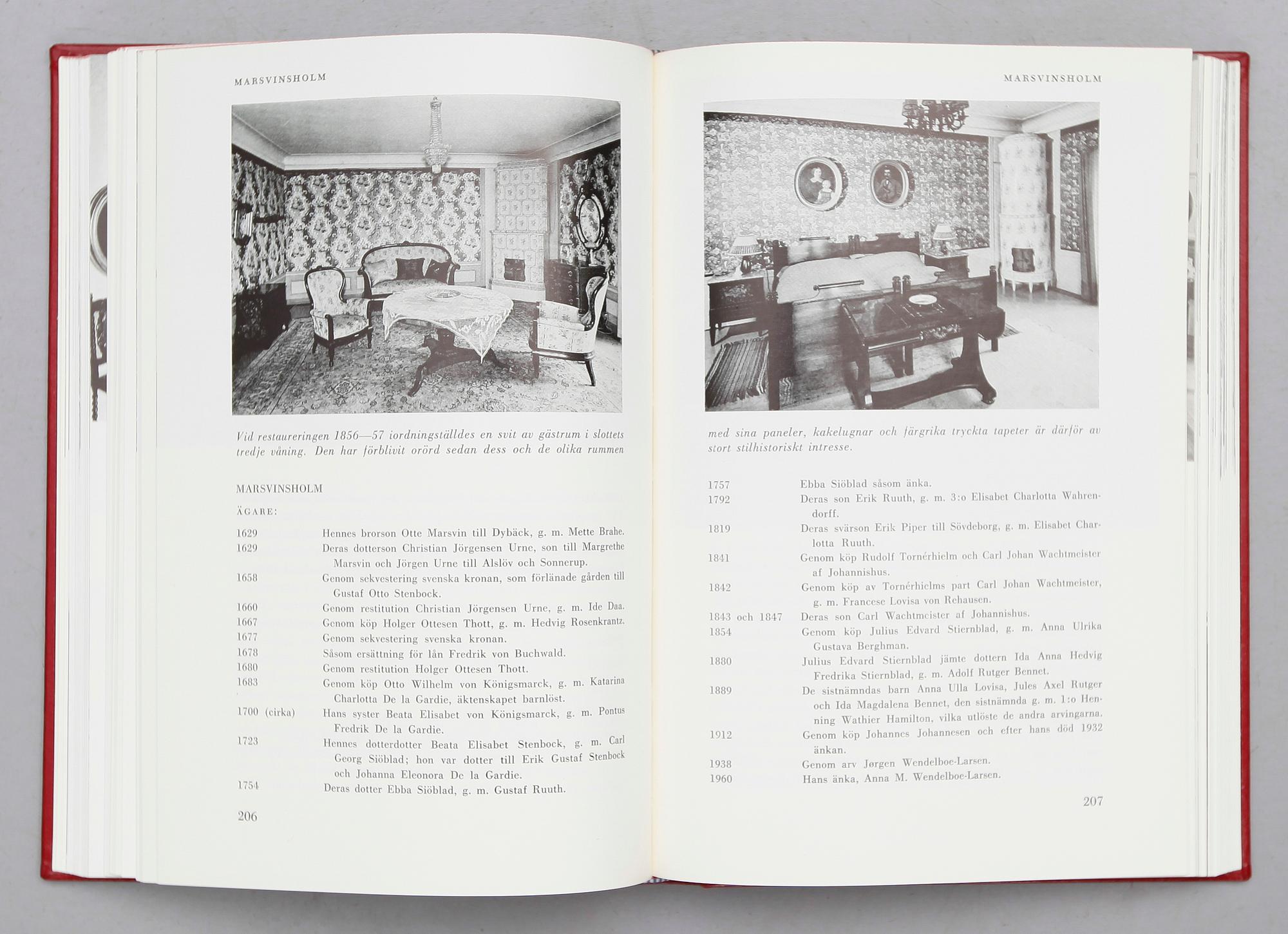 BÖCKER, "Slott och Herresäten i Sverige", Allhems Förlag Malmö 1966.