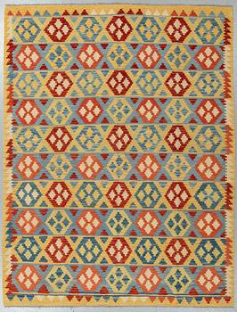 A carpet, kilim, ca 244 x 188 cm.